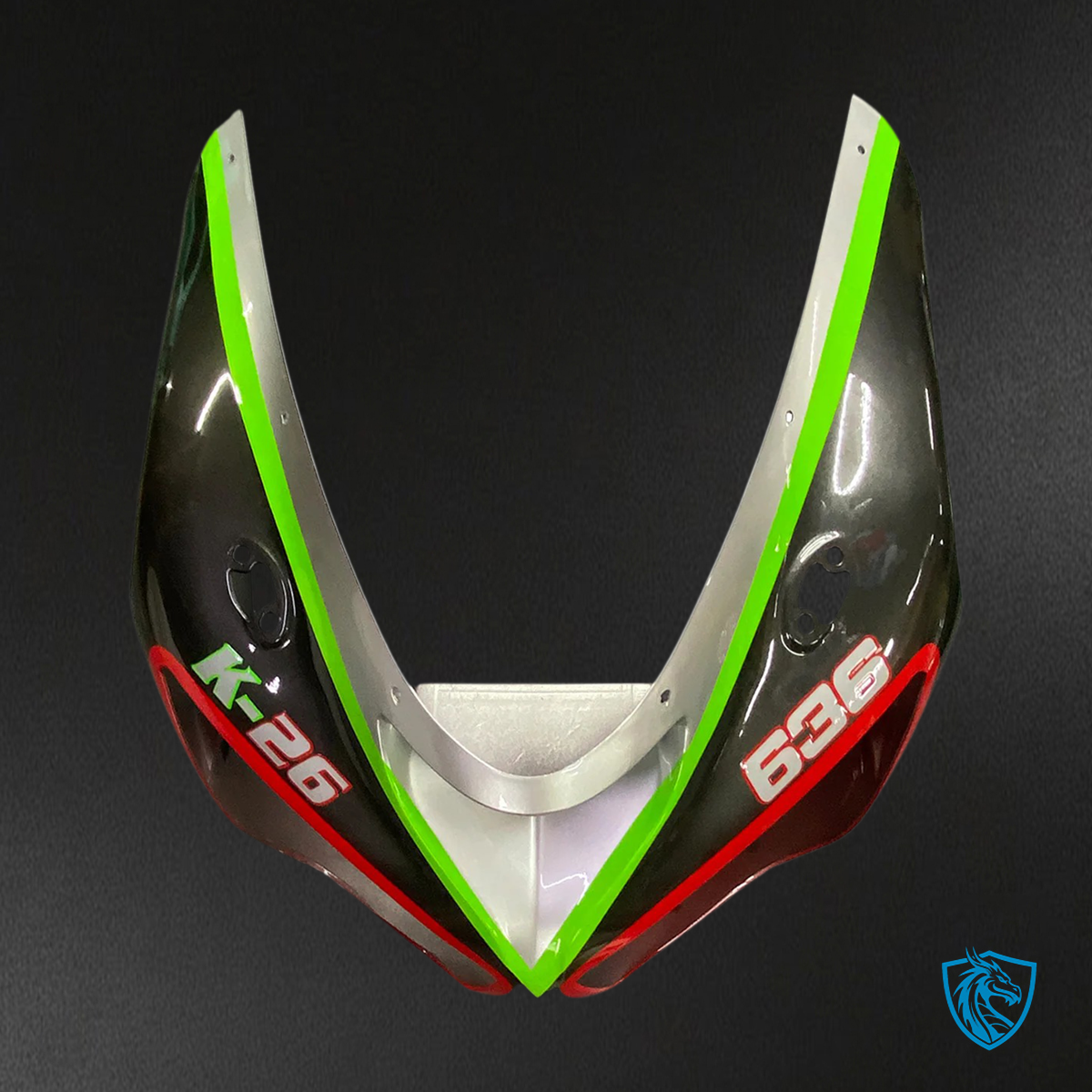 Kawasaki ZX6R (2005-2006) Red Green Line & Black - Fairing Kit