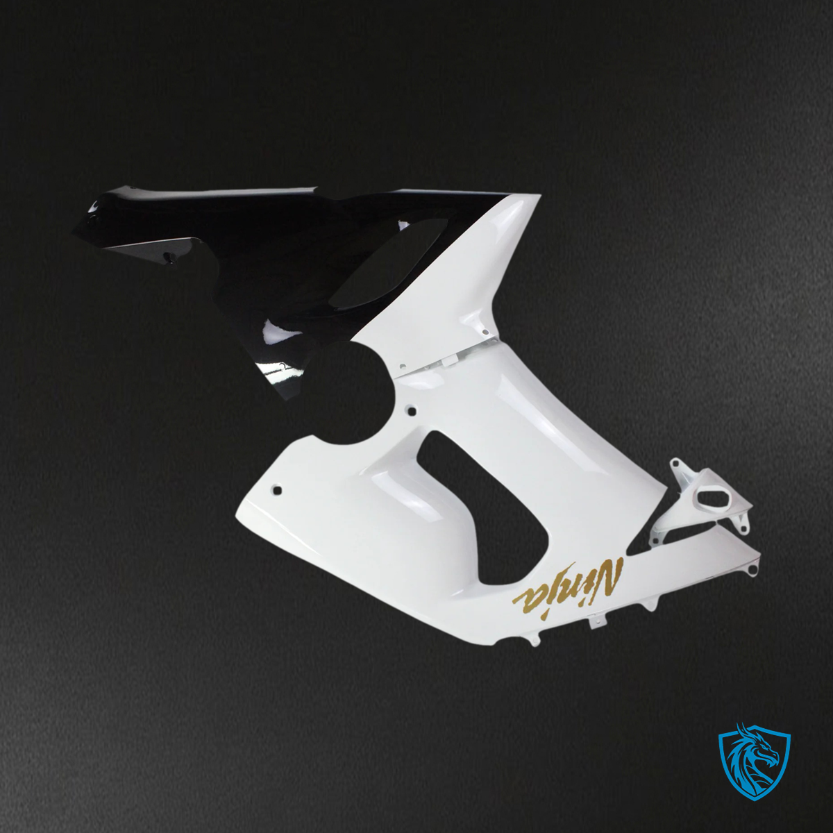 Kawasaki ZX6R (2005-2006) White & Black - Fairing Kit