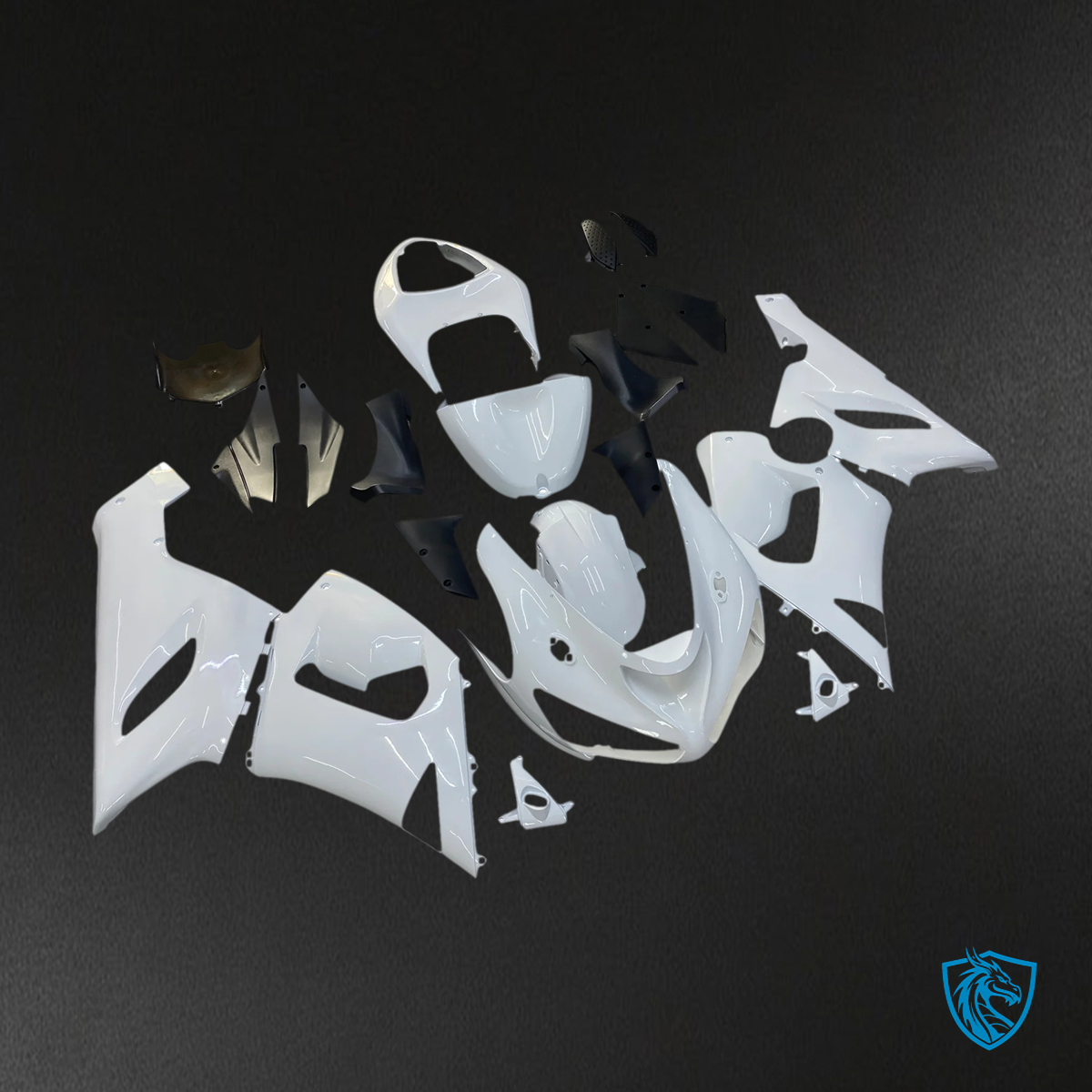 Kawasaki ZX6R (2005-2006) White - Fairing Kit