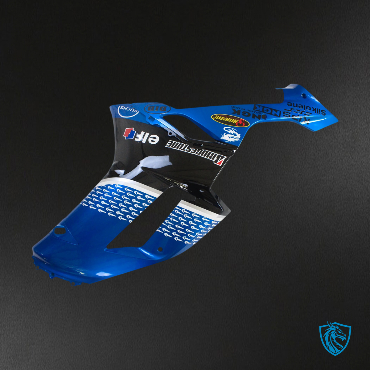 Kawasaki ZX6R (2007-2008) Black & Blue - Fairing Kit