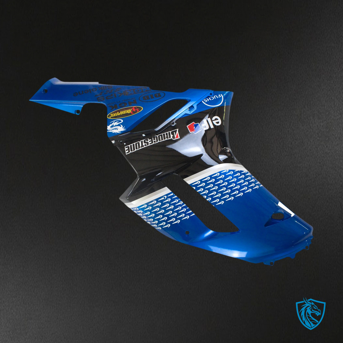Kawasaki ZX6R (2007-2008) Black & Blue - Fairing Kit