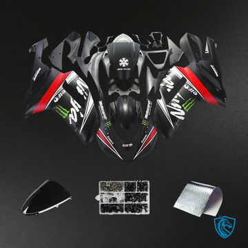 Kawasaki ZX6R (2007-2008) Black & Red Claw - Fairing Kit