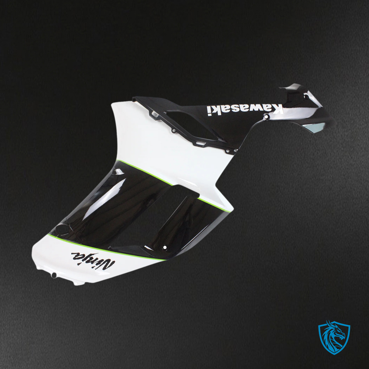 Kawasaki ZX6R (2007-2008) Black & White - Fairing Kit