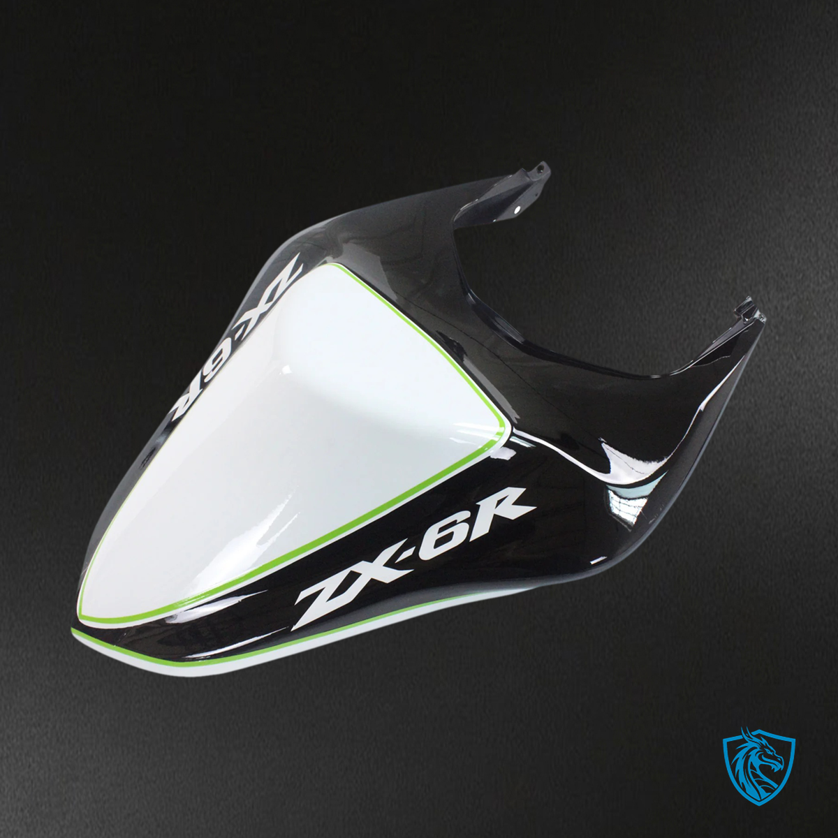 Kawasaki ZX6R (2007-2008) Black & White - Fairing Kit