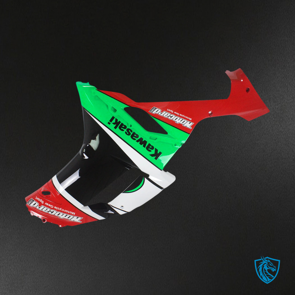 Kawasaki ZX6R (2007-2008) Green, Red & White - Fairing Kit