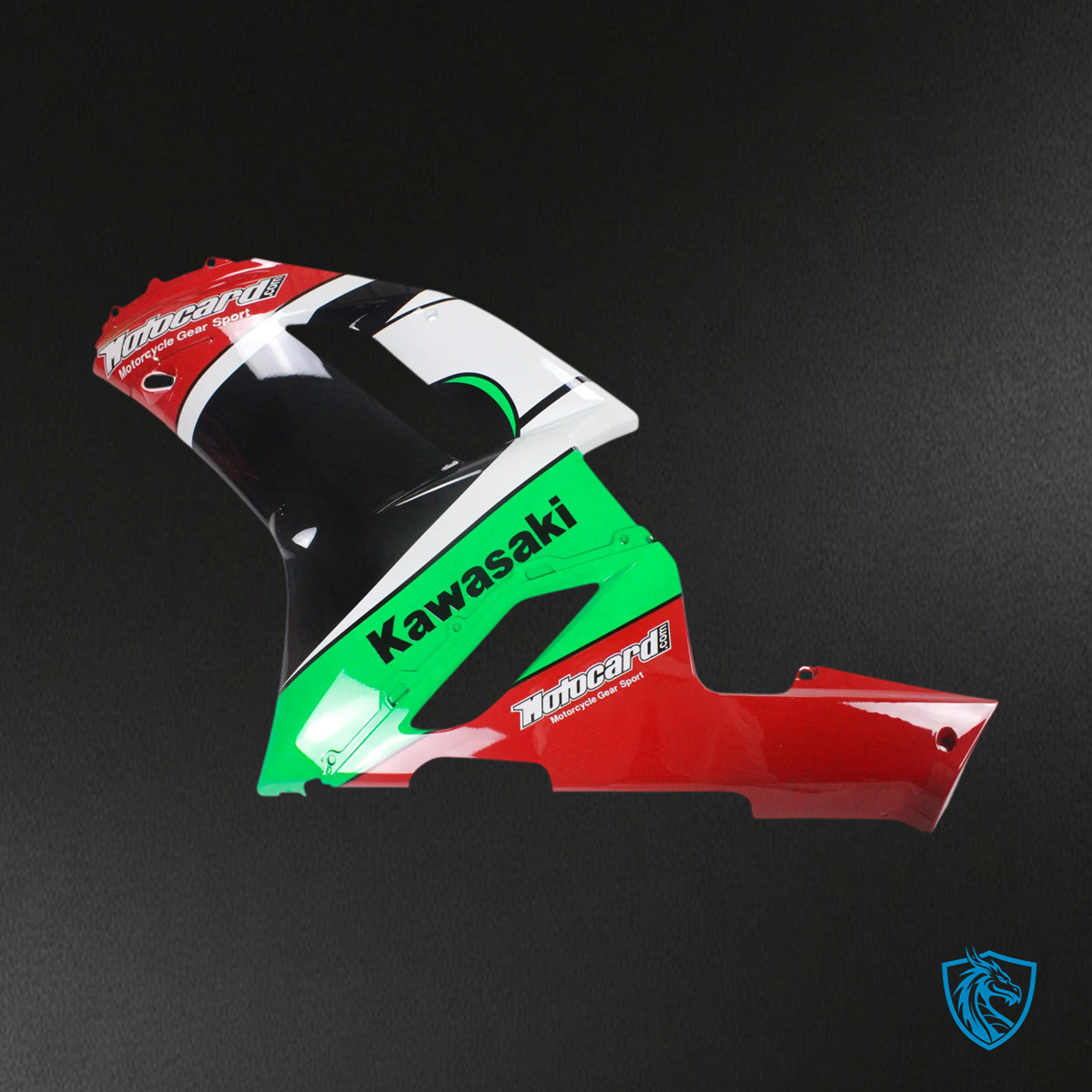Kawasaki ZX6R (2007-2008) Green, Red & White - Fairing Kit
