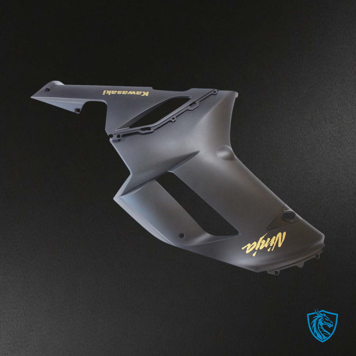 Kawasaki ZX6R (2007-2008) Matte Black & Yellow Logos - Fairing Kit