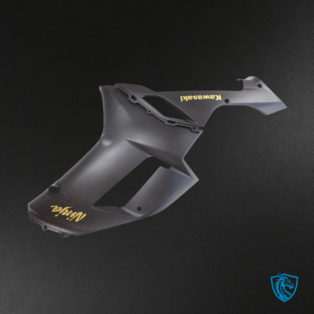 Kawasaki ZX6R (2007-2008) Matte Black & Yellow Logos - Fairing Kit