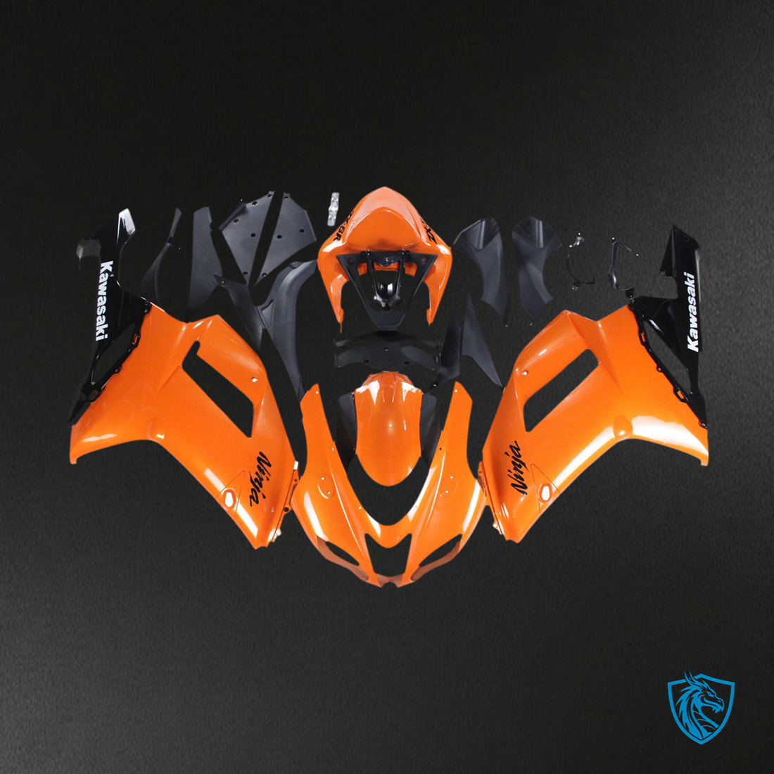 Kawasaki ZX6R (2007-2008) Orange - Fairing Kit
