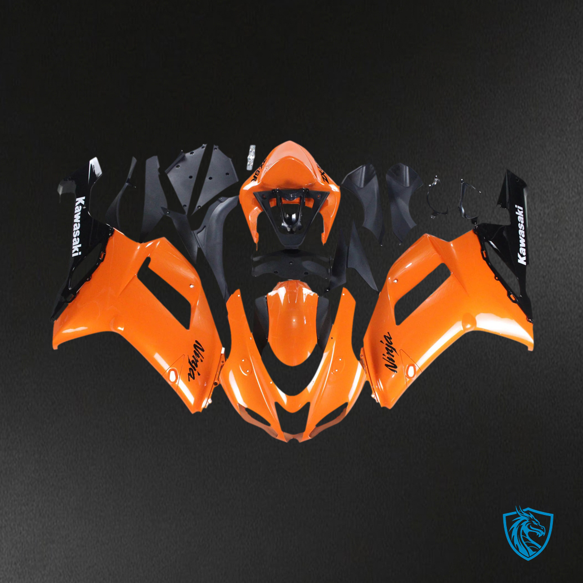 Kawasaki ZX6R (2007-2008) Orange - Fairing Kit