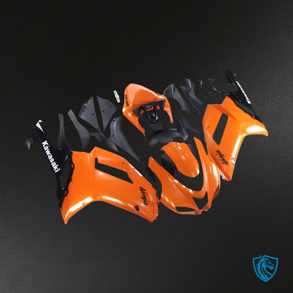 Kawasaki ZX6R (2007-2008) Orange - Fairing Kit