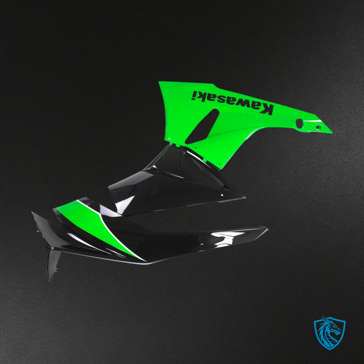 Kawasaki ZX6R (2009-2012) Black & Green - Fairing Kit