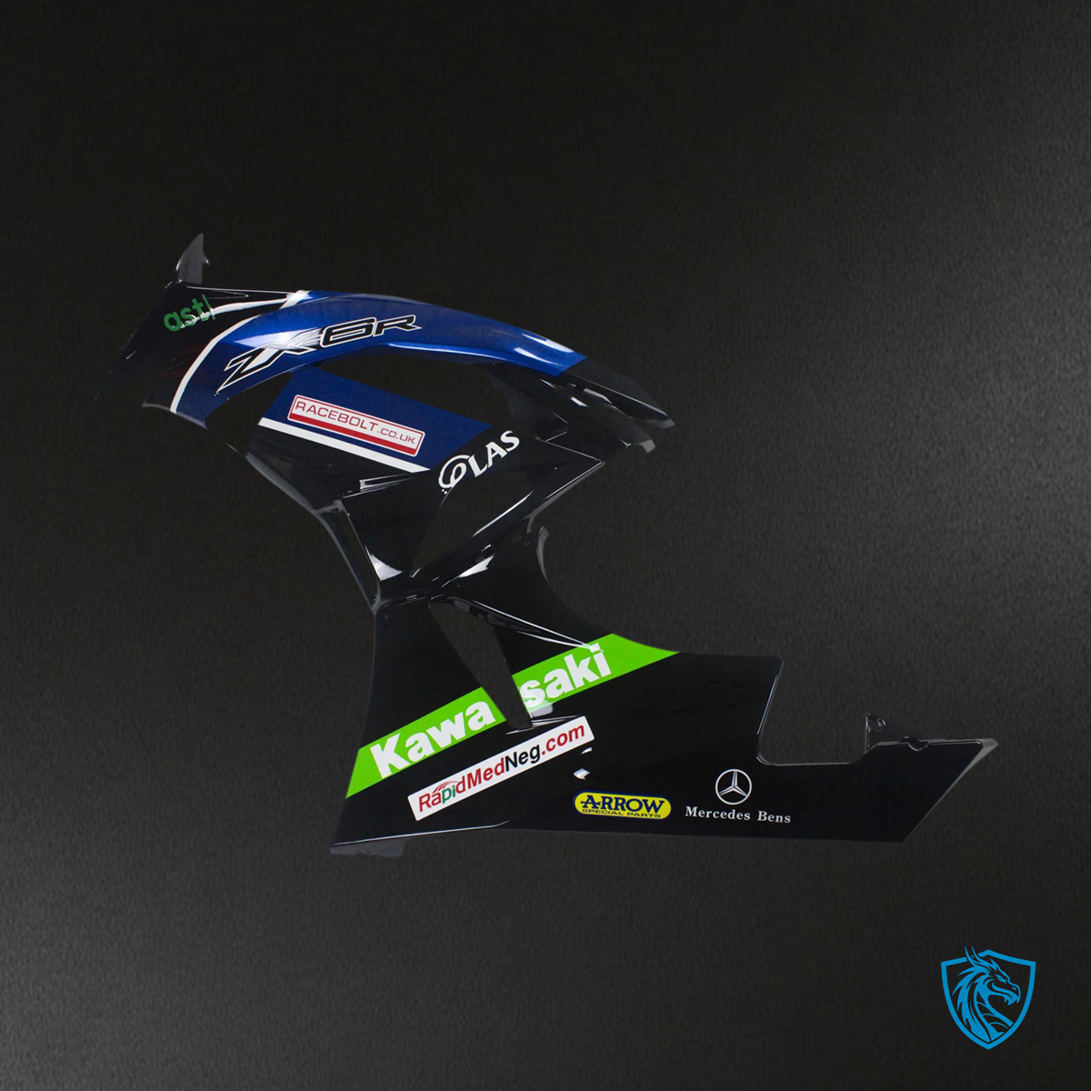 Kawasaki ZX6R (2009-2012) Blue & Mix Black - Fairing Kit