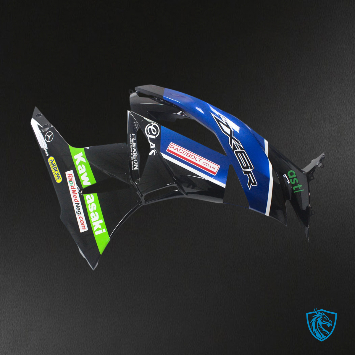 Kawasaki ZX6R (2009-2012) Blue & Mix Black - Fairing Kit