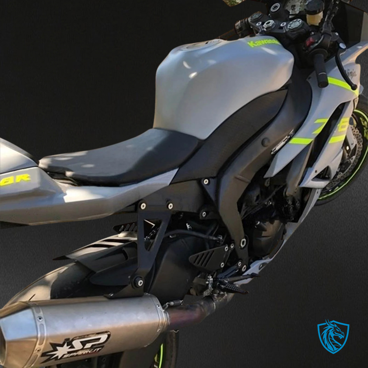 Kawasaki ZX6R (2009-2012) Gray & Yellow - Fairing Kit