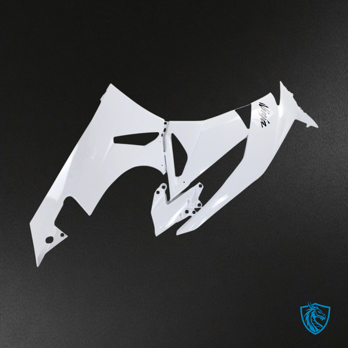 Kawasaki ZX6R (2009-2012) White & Black - Fairing Kit