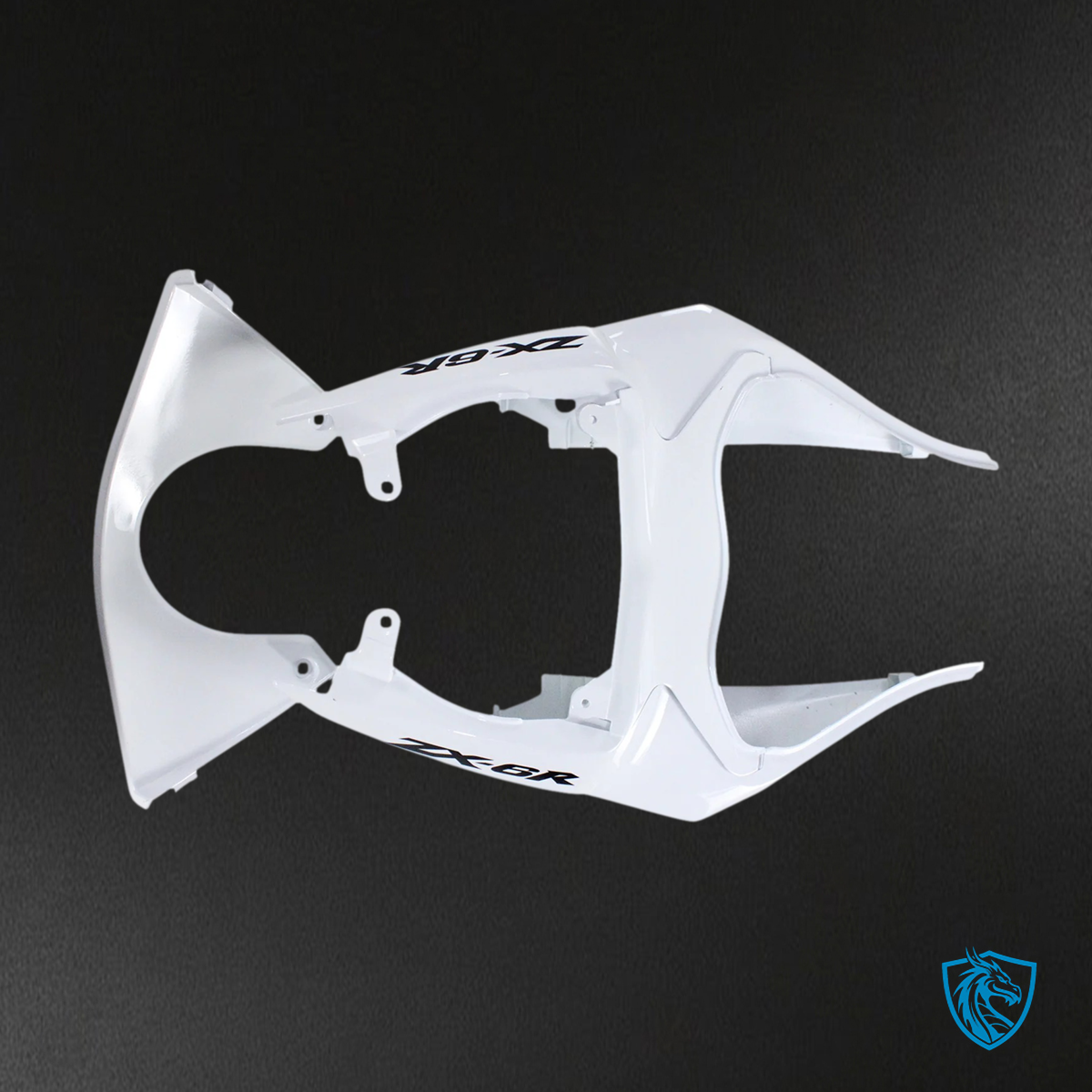 Kawasaki ZX6R (2009-2012) White & Black - Fairing Kit