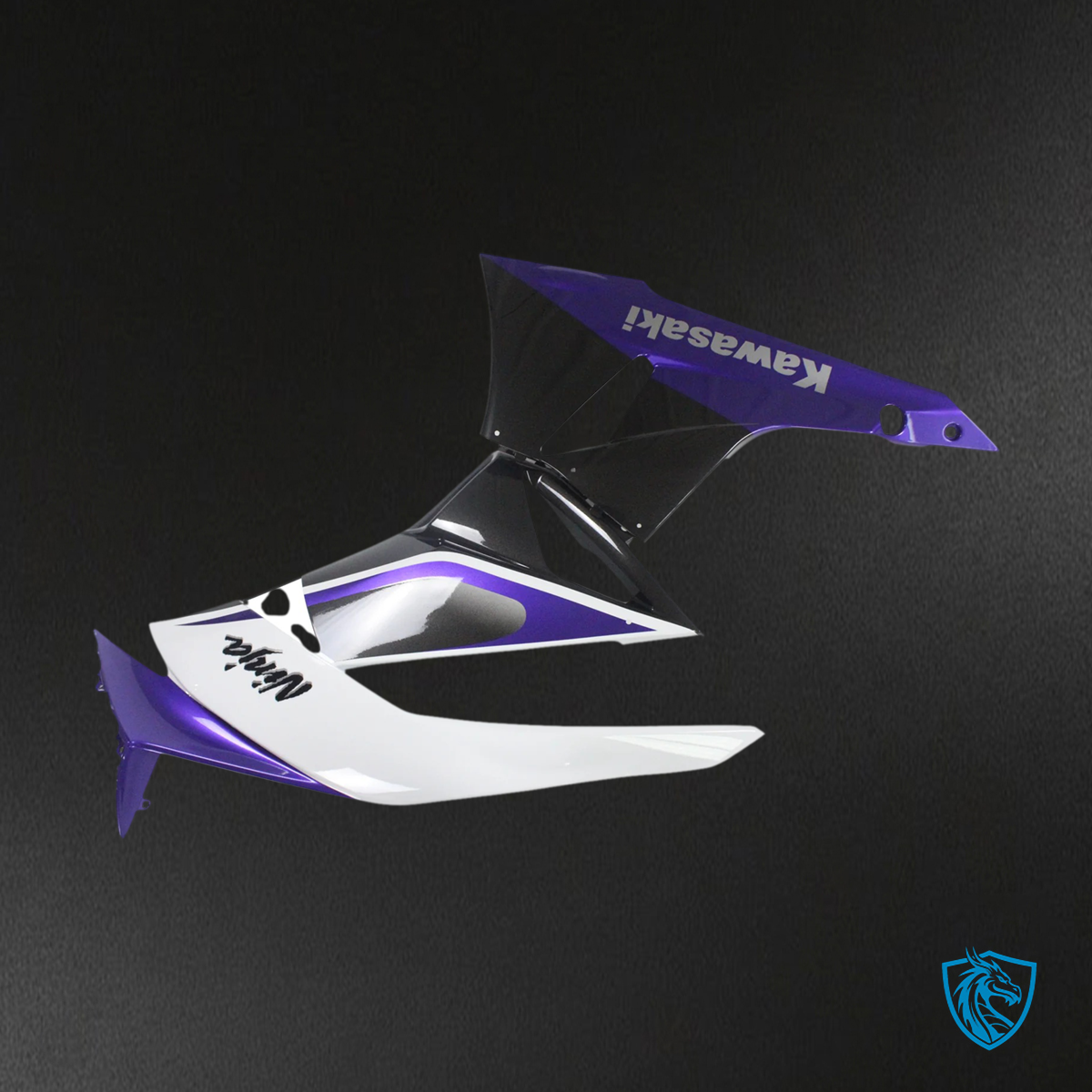 Kawasaki ZX6R (2009-2012) White & Purple - Fairing Kit