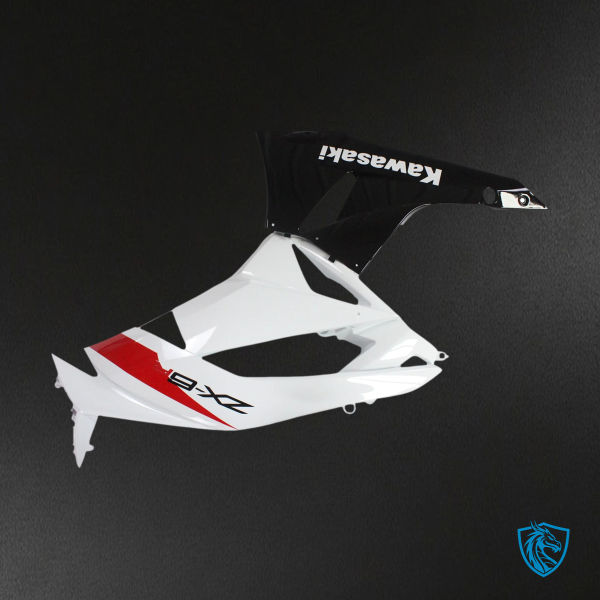 Kawasaki ZX6R (2009-2012) White, Red & Black - Fairing Kit