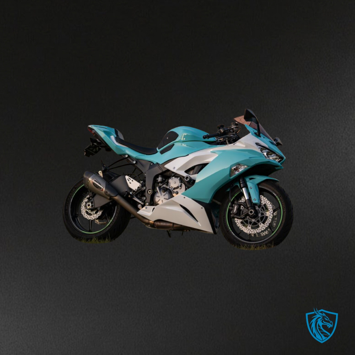 Kawasaki ZX6R (2019-2023) Aqua & White - Custom ABS Fairing Kit
