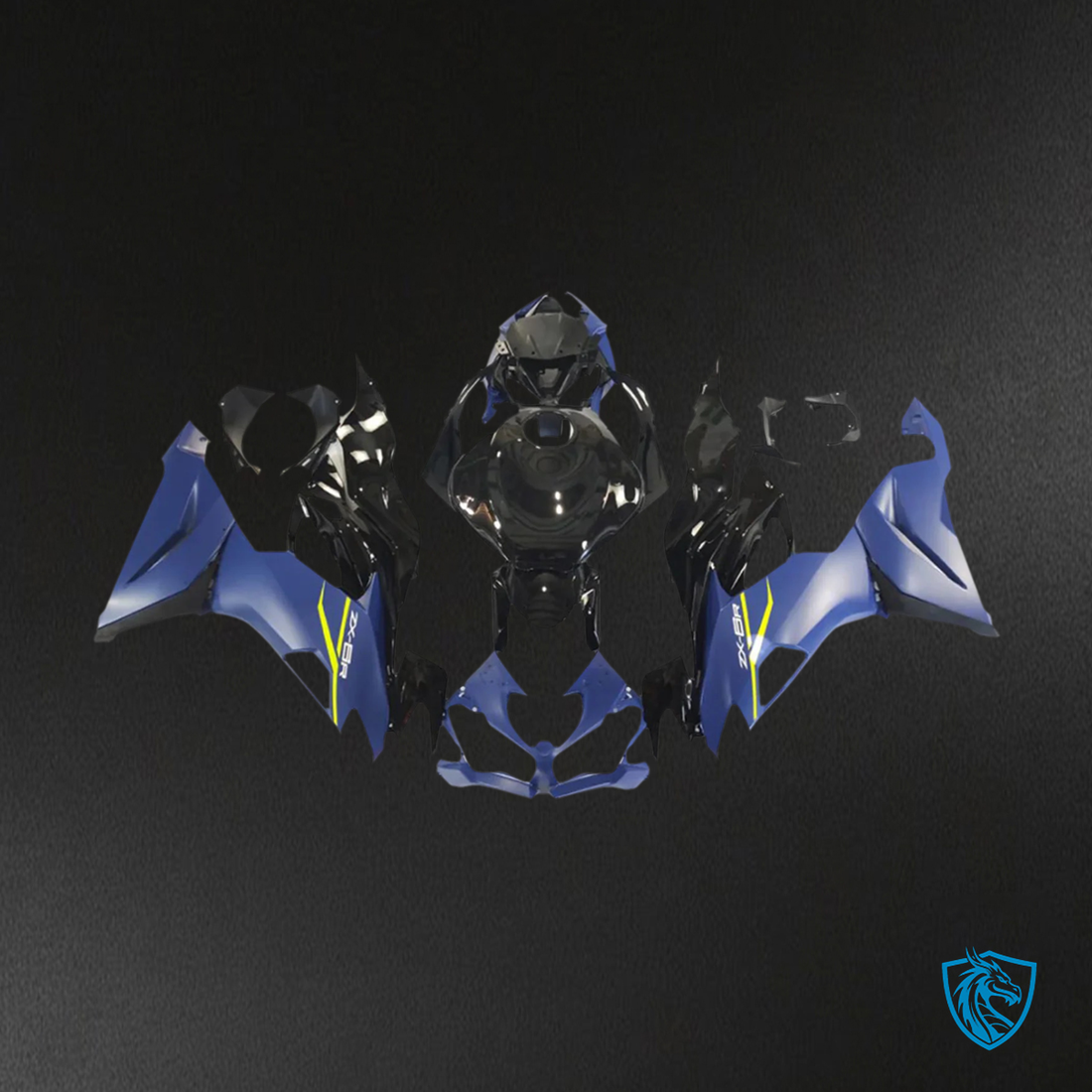 Kawasaki ZX6R (2019-2023) Black & Blue - Fairing Kit
