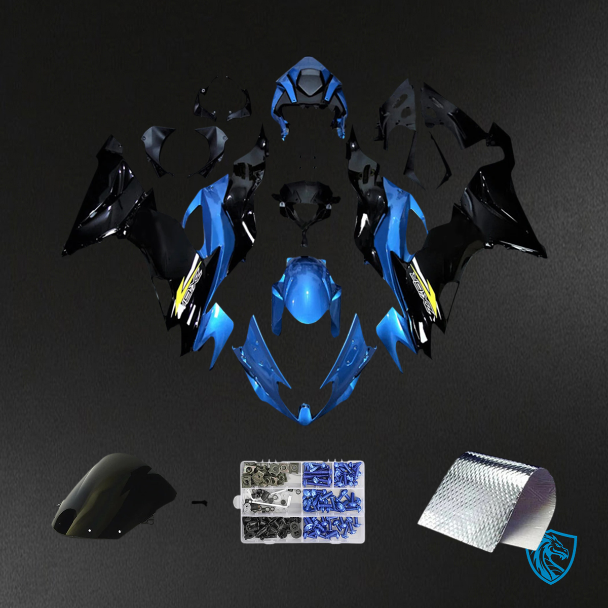 Kawasaki ZX6R (2019-2023) Blue & Black - Fairing Kit