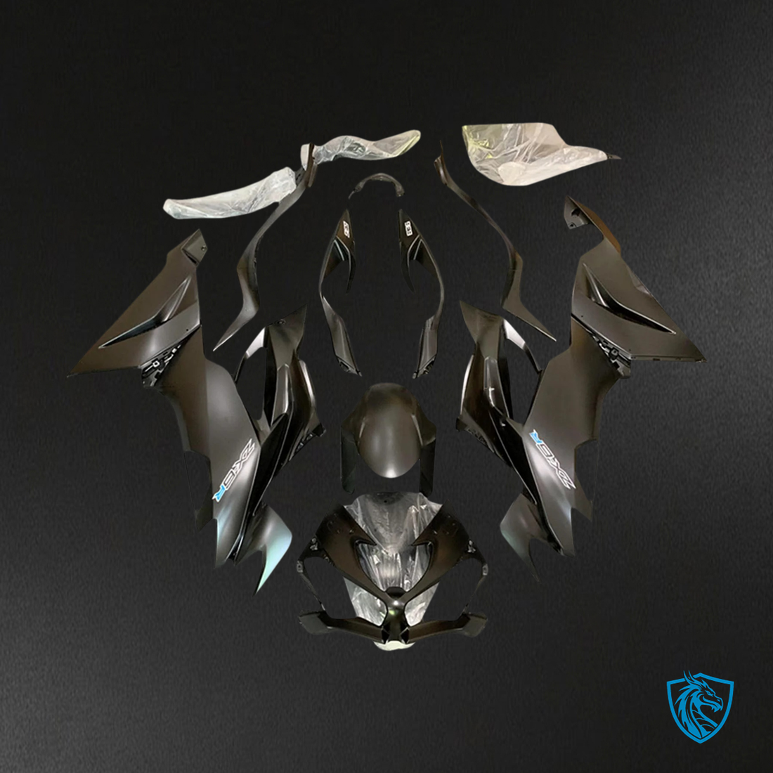 Kawasaki ZX6R (2019-2023) Matte Black - Fairing Kit