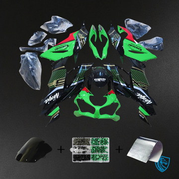 Kawasaki ZX6R (2019-2023) Black & Green - Fairing Kit
