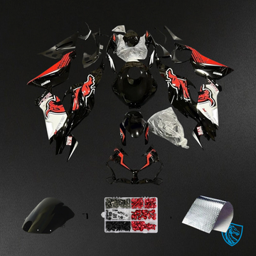 Kawasaki ZX6R (2019-2023) Black, Red & White accents - Fairing Kit