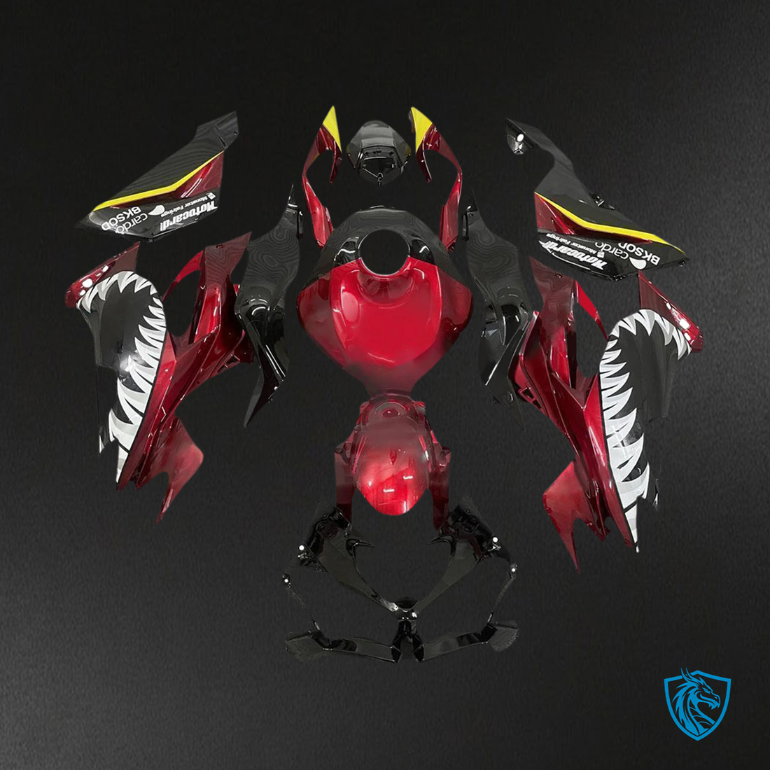 Kawasaki ZX6R (2019-2023) Black & Red - Fairing Kit