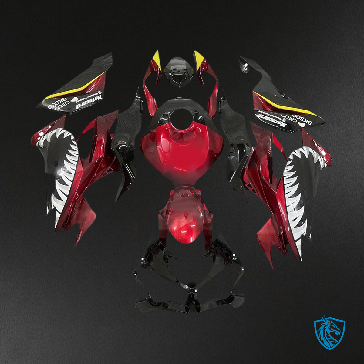 Kawasaki ZX6R (2019-2023) Black & Red - Fairing Kit