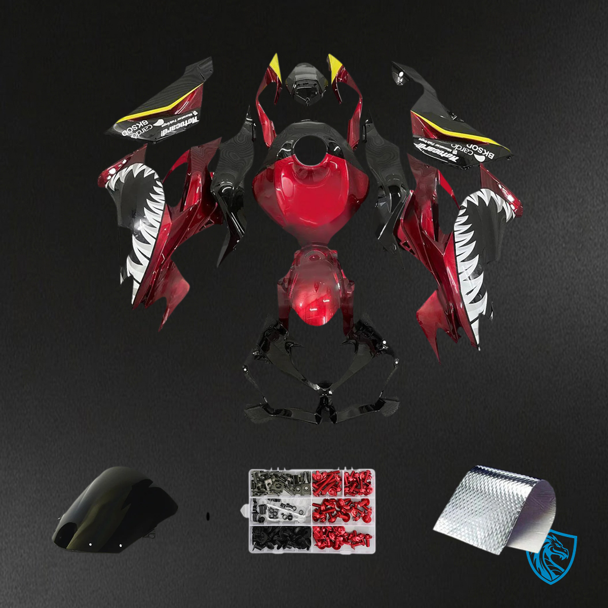 Kawasaki ZX6R (2019-2023) Black & Red - Fairing Kit