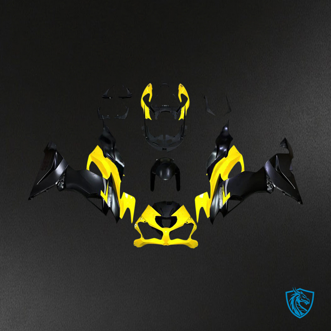 Kawasaki ZX6R (2019-2023) Black & Yellow - Fairing Kit