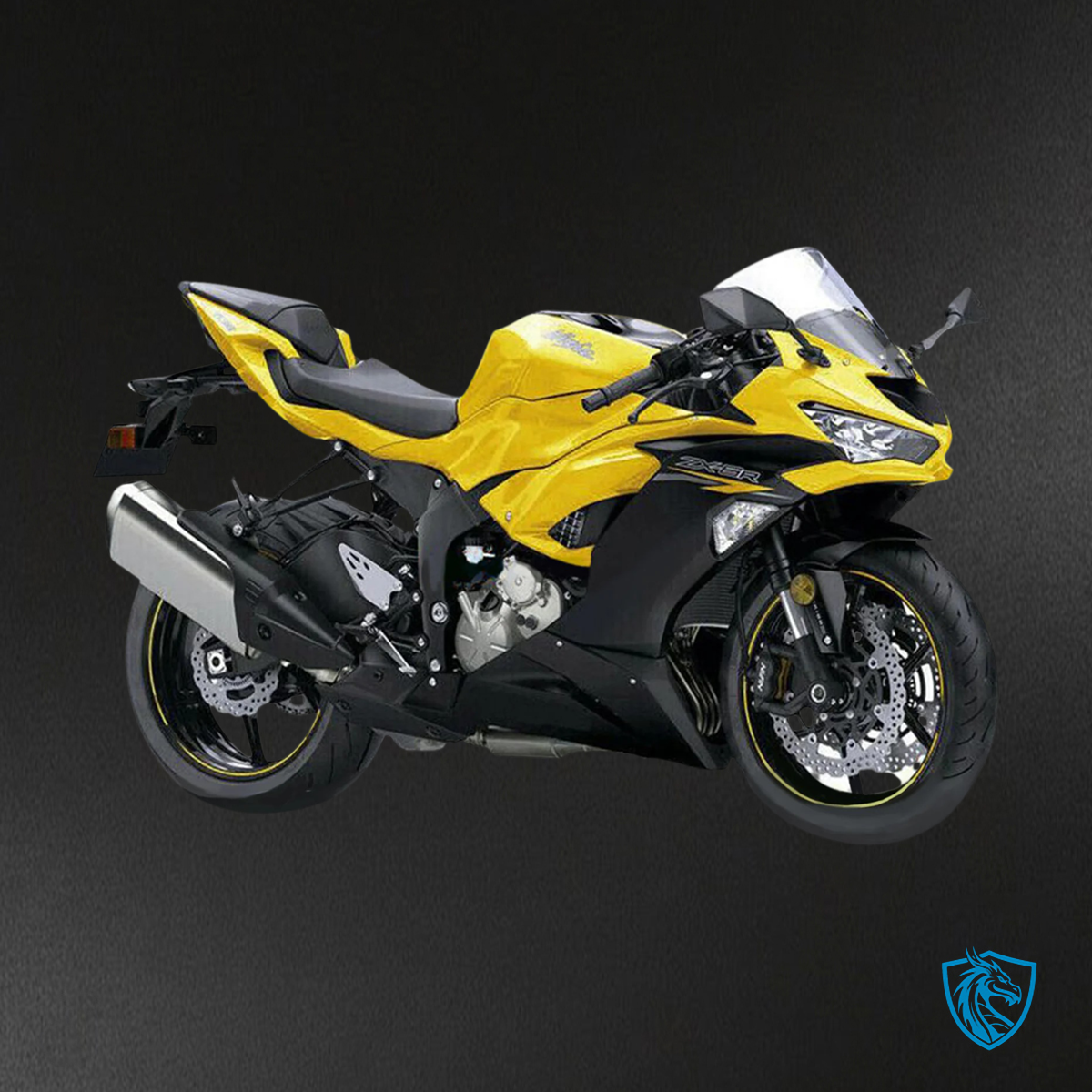 Kawasaki ZX6R (2019-2023) Black & Yellow - Fairing Kit