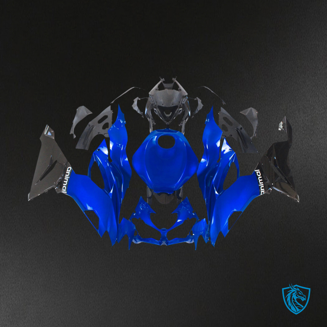 Kawasaki ZX6R (2019-2023) Black & Blue - Fairing Kit