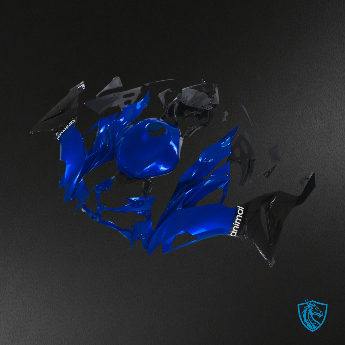 Kawasaki ZX6R (2019-2023) Black & Blue - Fairing Kit