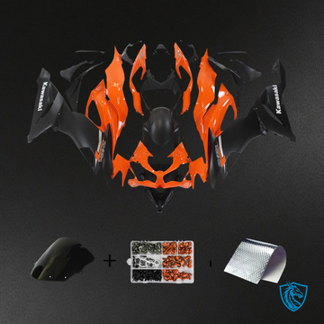 Kawasaki ZX6R (2019-2023) Black & Orange - Fairing Kit