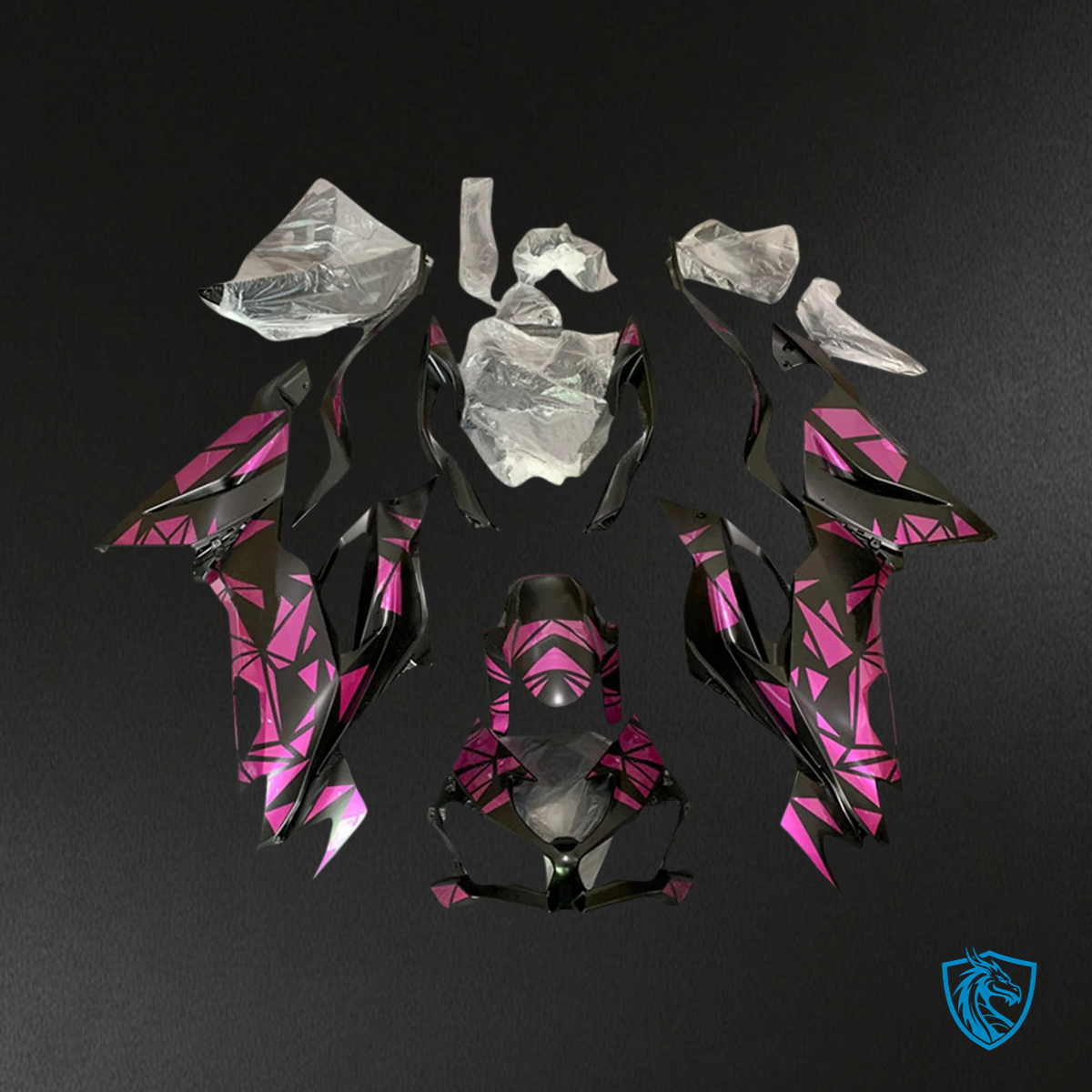 Kawasaki ZX6R (2019-2023) Black & Pink - Fairing Kit
