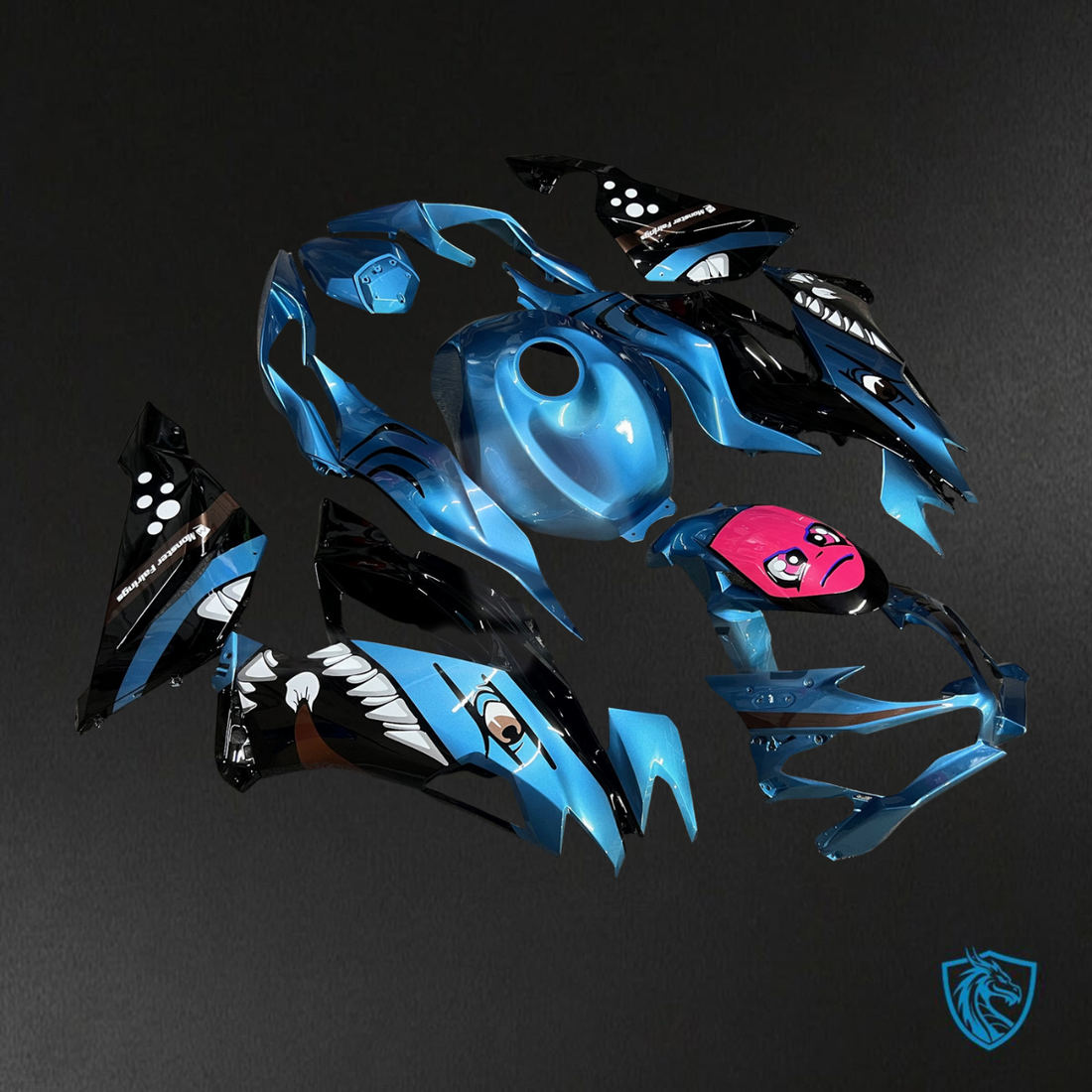 Kawasaki ZX6R (2019-2023) Blue Rossi Shark - Replacement Motorcycle Fairings Kit
