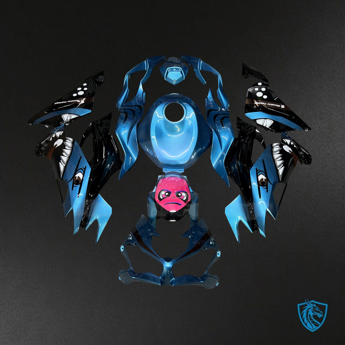 Kawasaki ZX6R (2019-2023) Blue Rossi Shark - Replacement Motorcycle Fairings Kit