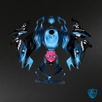 Kawasaki ZX6R (2019-2023) Gloss Blue Rossi Shark - MERGEment Motorcycle Fairings Kit
