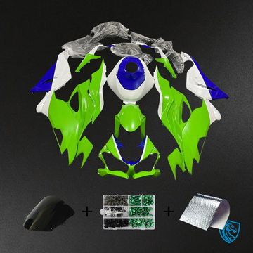 Kawasaki ZX6R (2019-2023) Blue, White & Light Green - Fairing Kit