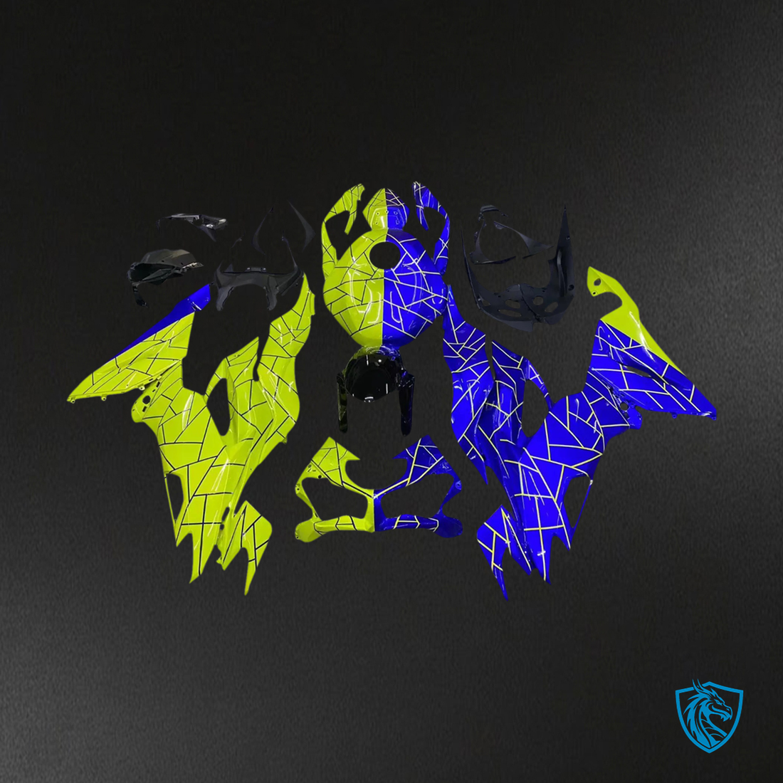 Kawasaki ZX6R (2019-2023) Blue & Yellow - Fairing Kit