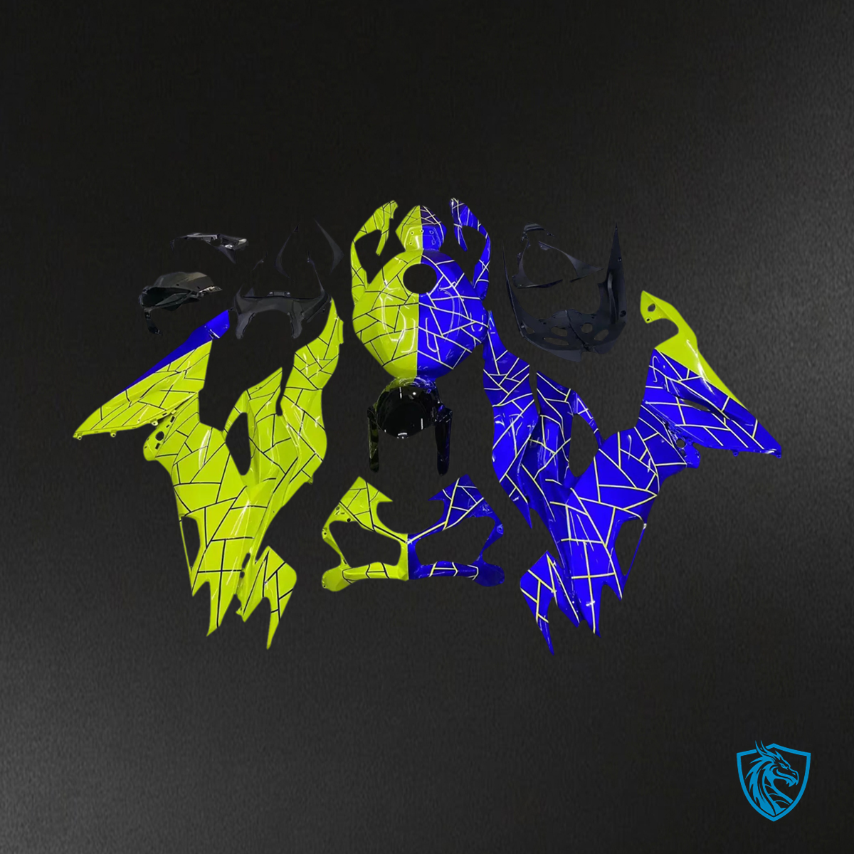Kawasaki ZX6R (2019-2023) Blue & Yellow - Fairing Kit