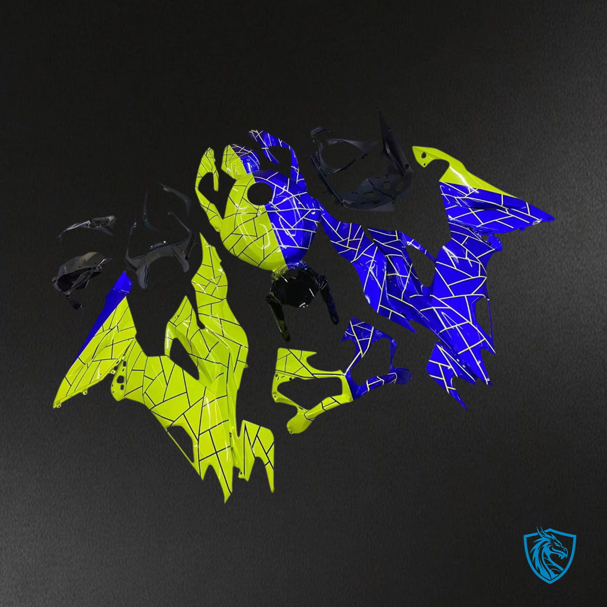 Kawasaki ZX6R (2019-2023) Blue & Yellow - Fairing Kit