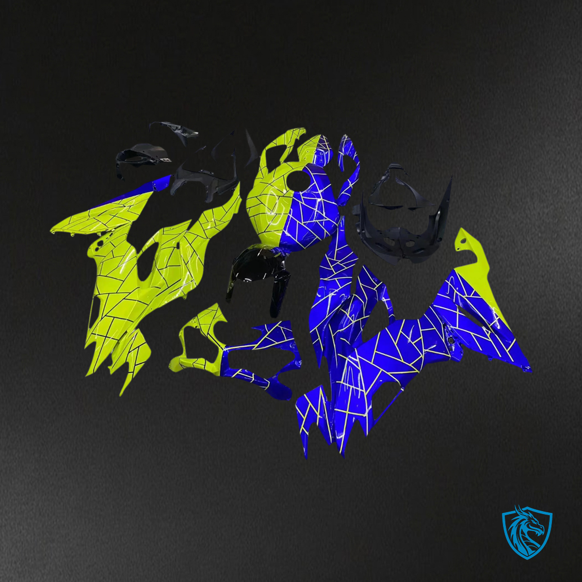 Kawasaki ZX6R (2019-2023) Blue & Yellow - Fairing Kit