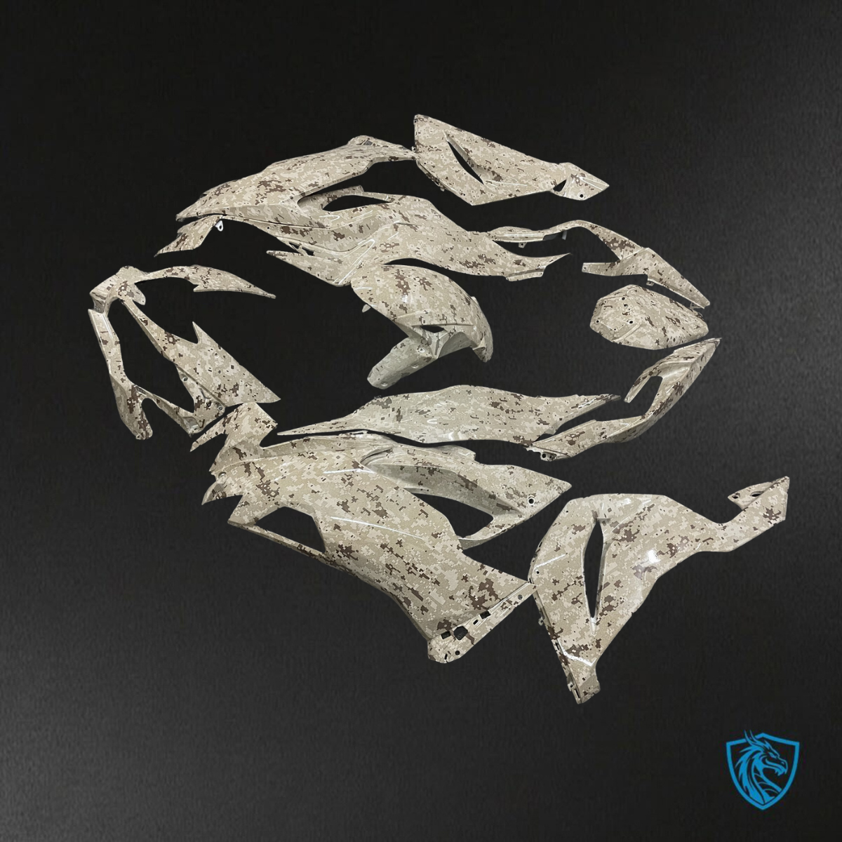 Kawasaki ZX6R (2019-2023) Brown Digital Camo ABS Bodywork - Fairings Kit