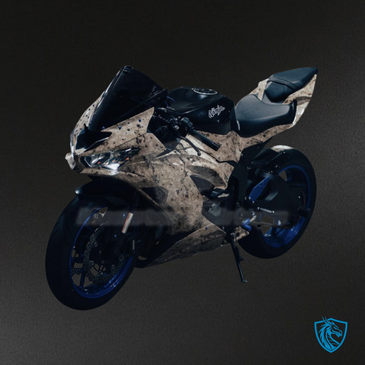 Kawasaki ZX6R (2019-2023) Brown Digital Camo Fairing Kit - Aftermarket ABS Bodywork
