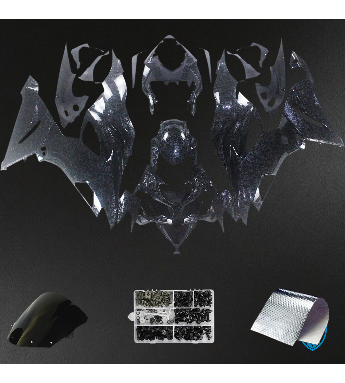 Kawasaki ZX6R (2019-2023) Carbon Fiber Black - Fairing Kit