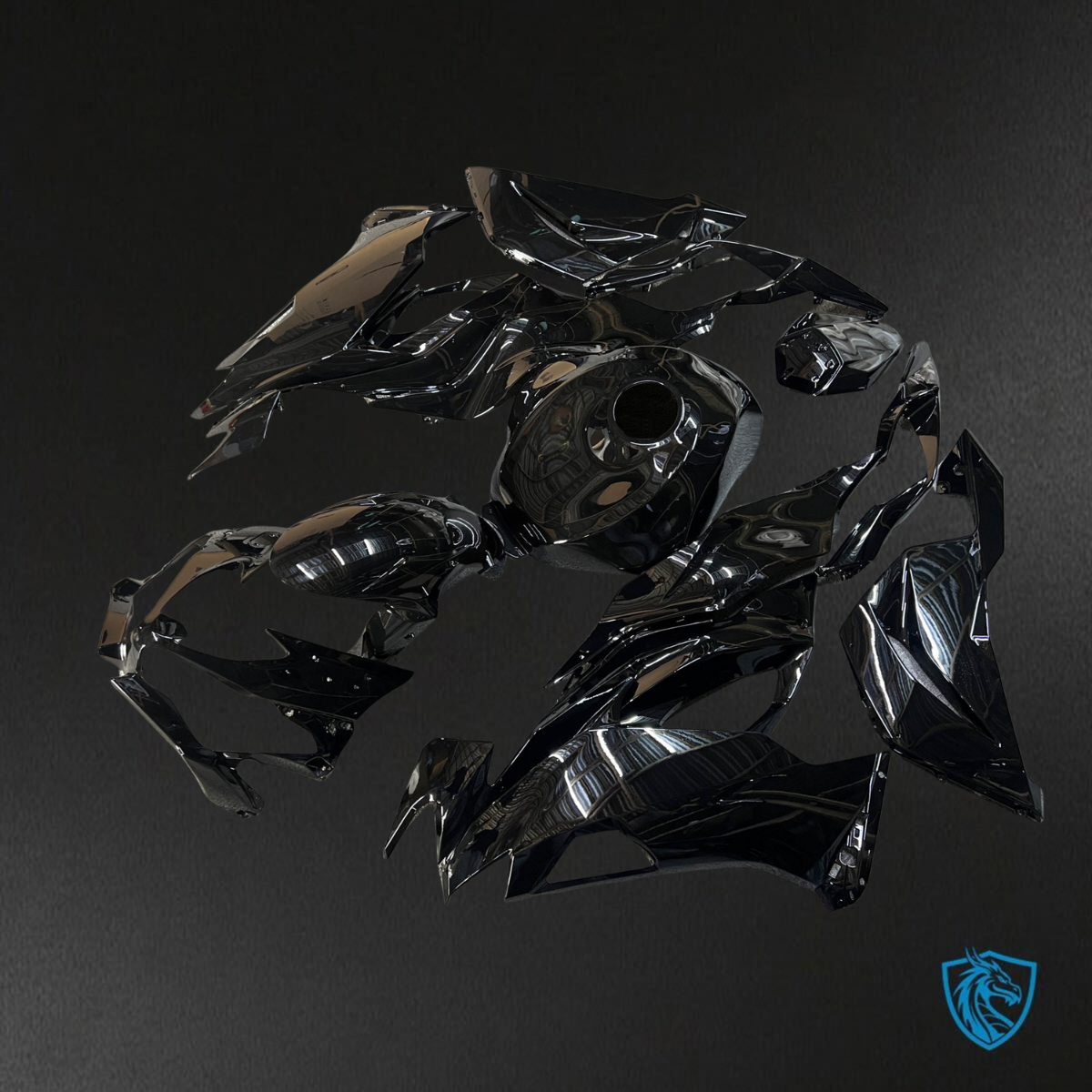 Kawasaki ZX6R (2019-2023) Gloss Black - Custom ABS Fairing Kit
